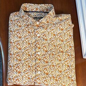Apt. 9 Orange/Rust Floral Men's Shirt